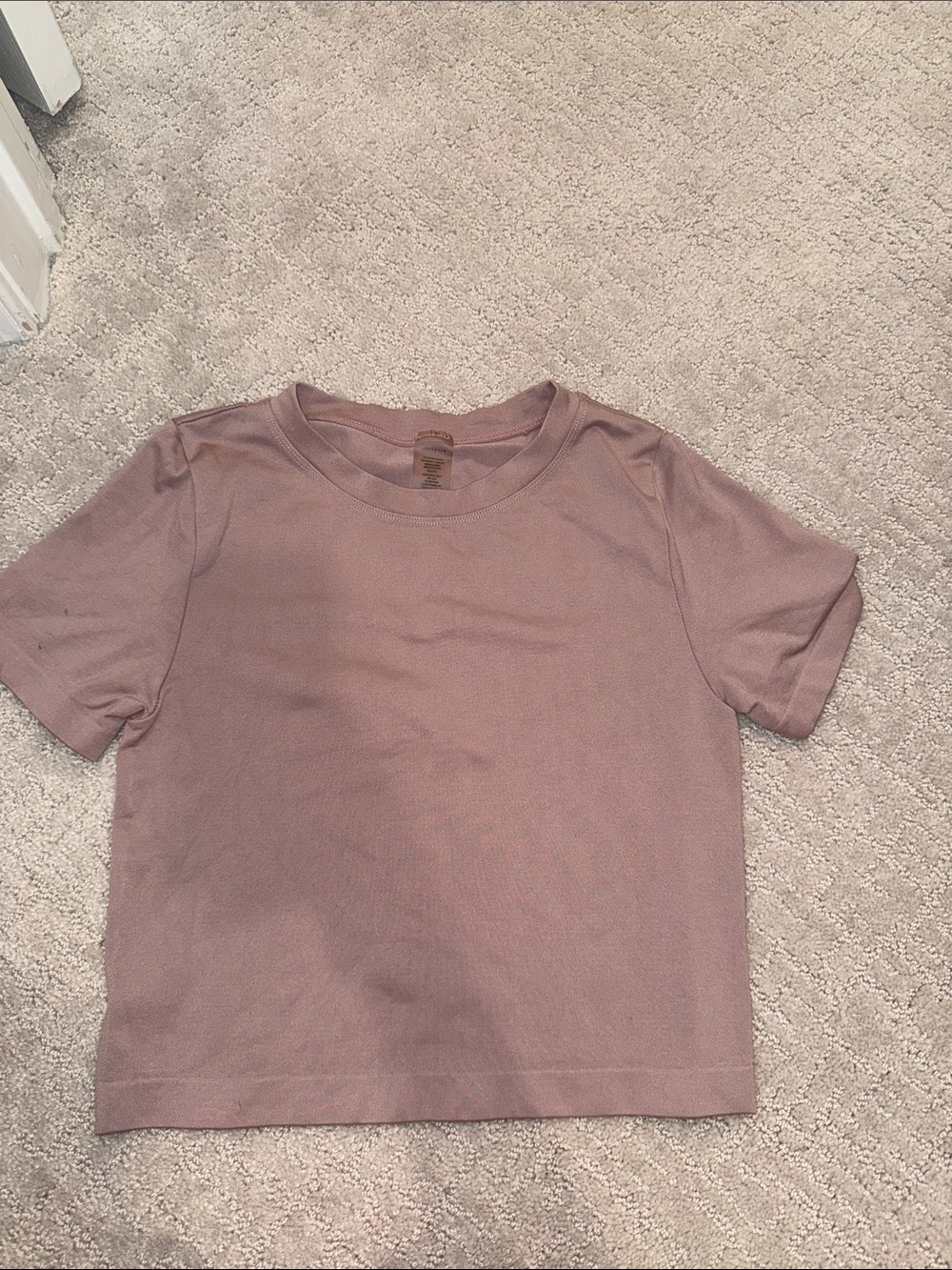 Women’s Short Sleeve Crewneck Top - Dusty Mauve